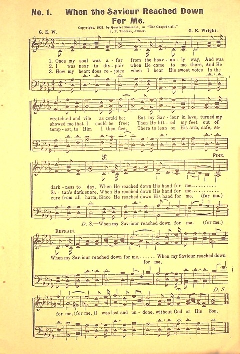 The Gospel Call: a book of revival songs page 1