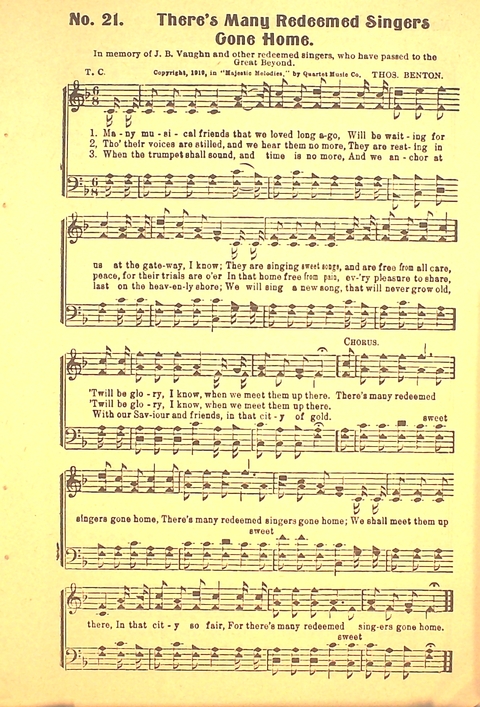 The Gospel Call: a book of revival songs page 21