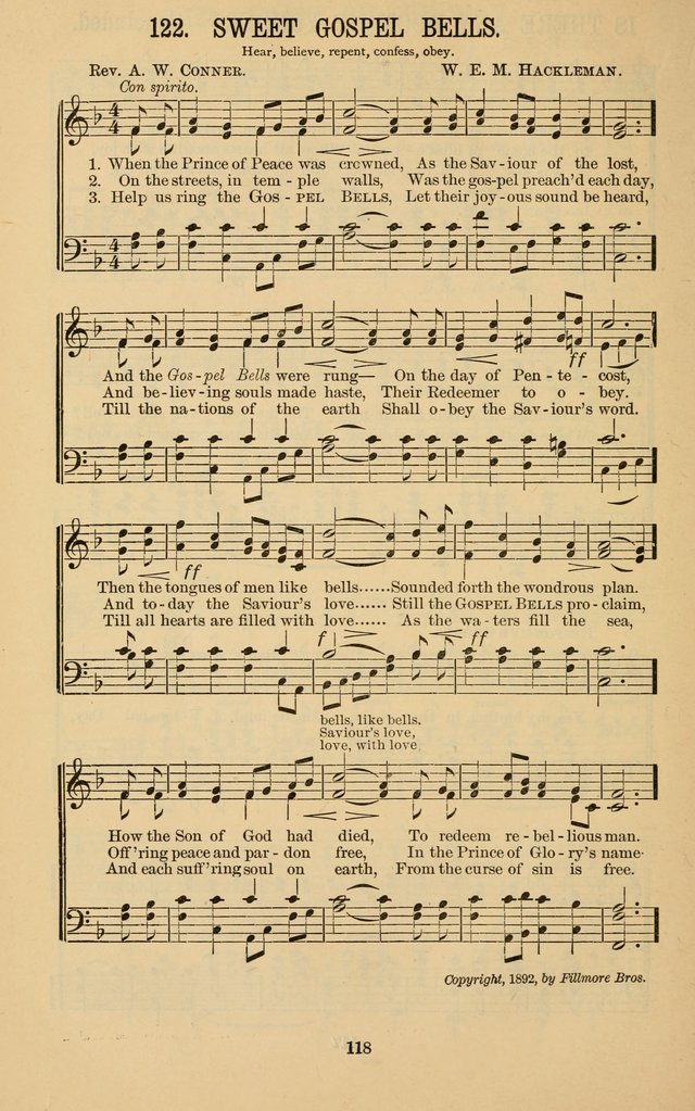 The Gospel Call: choice songs for revivals, Sunday-schools and the church page 118