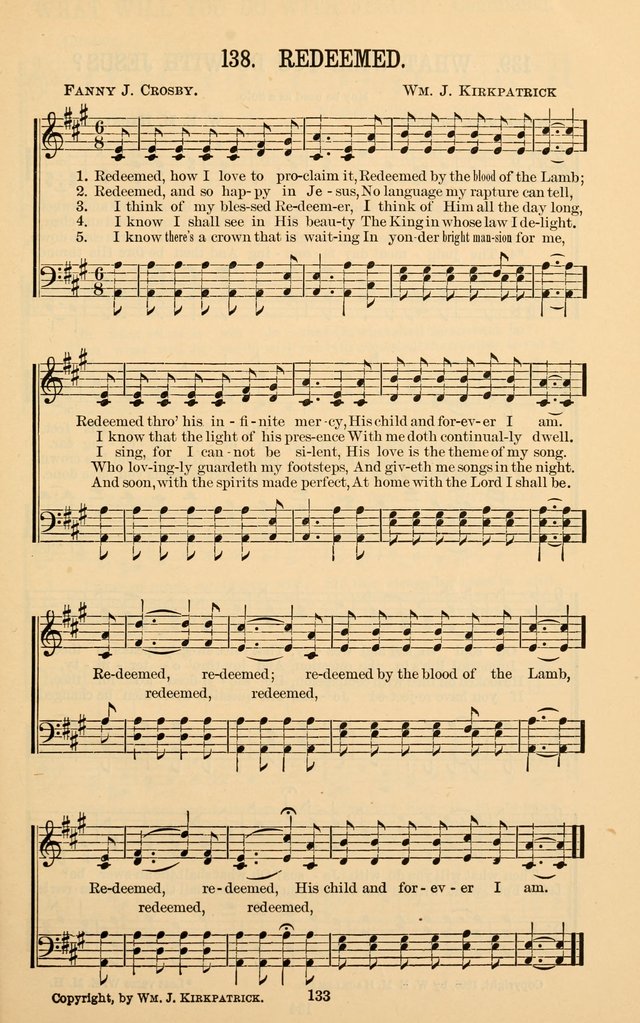 The Gospel Call: choice songs for revivals, Sunday-schools and the church page 133