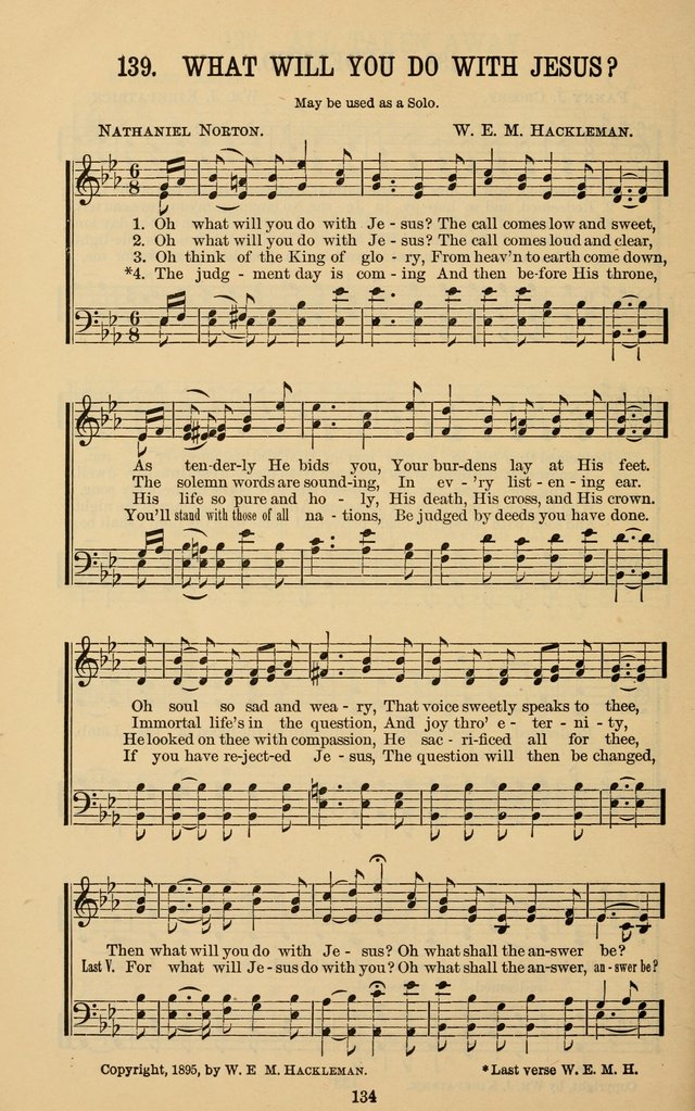 The Gospel Call: choice songs for revivals, Sunday-schools and the church page 134