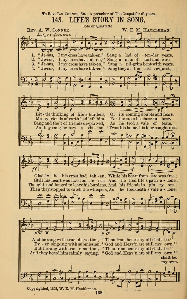 The Gospel Call: choice songs for revivals, Sunday-schools and the church page 138