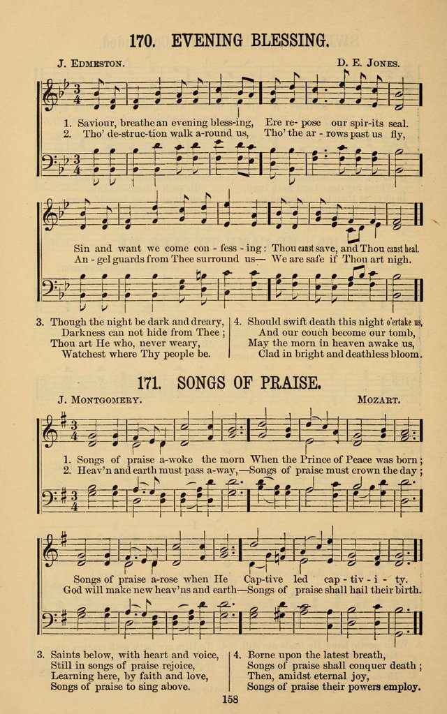 The Gospel Call: choice songs for revivals, Sunday-schools and the church page 158