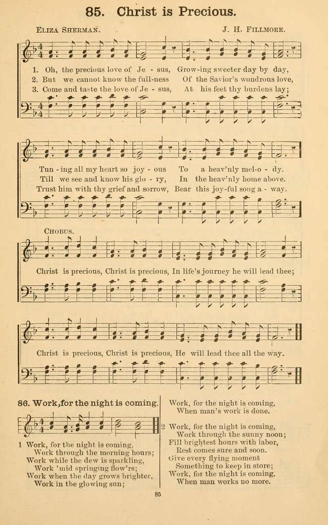 The Gospel Call: choice songs for revivals, Sunday-schools and the church page 85