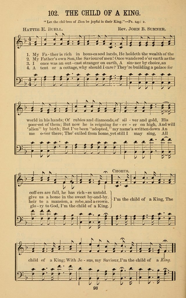 The Gospel Call: choice songs for revivals, Sunday-schools and the church page 98