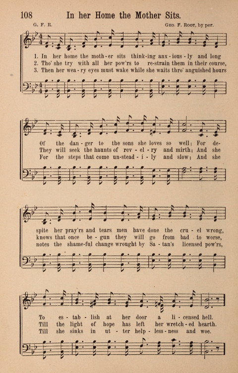 The Glorious Cause: a Collection of Songs, Hymns and Choruses for Earnest Temperance Workers page 108