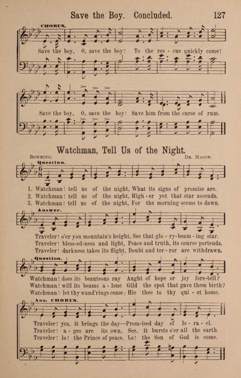 The Glorious Cause: a Collection of Songs, Hymns and Choruses for Earnest Temperance Workers page 127