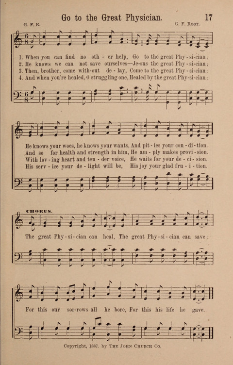 The Glorious Cause: a Collection of Songs, Hymns and Choruses for Earnest Temperance Workers page 17