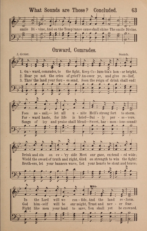 The Glorious Cause: a Collection of Songs, Hymns and Choruses for Earnest Temperance Workers page 63