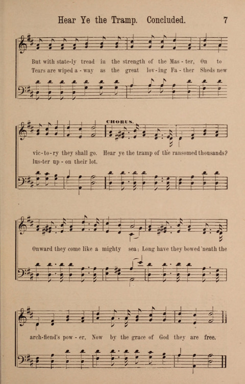 The Glorious Cause: a Collection of Songs, Hymns and Choruses for Earnest Temperance Workers page 7