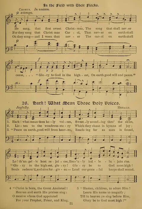 Gems of Christmas Song: a collection of old Christmas carols and hymns for use year after year in the home and at Christmas festivals page 21