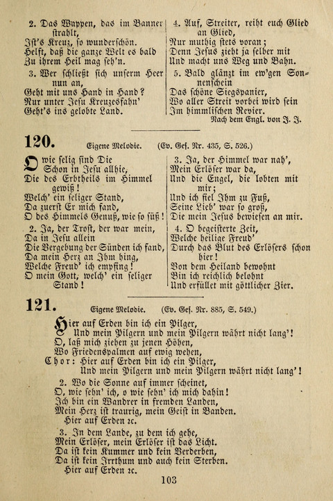 Gebet- und Danklieder: für Erweckungs- und Gebetsversammlungen page 103