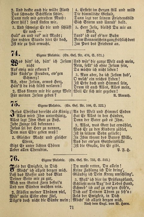 Gebet- und Danklieder: für Erweckungs- und Gebetsversammlungen page 71