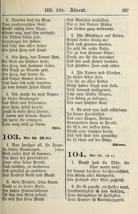 Gesangbuch für deutsche Gemeinden: enthaltend Psalmen und geistliche Lieder für öffentlichen und häuslichen Gottesdienst page 107