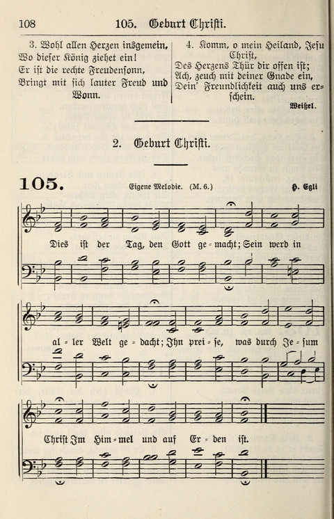 Gesangbuch für deutsche Gemeinden: enthaltend Psalmen und geistliche Lieder für öffentlichen und häuslichen Gottesdienst page 108