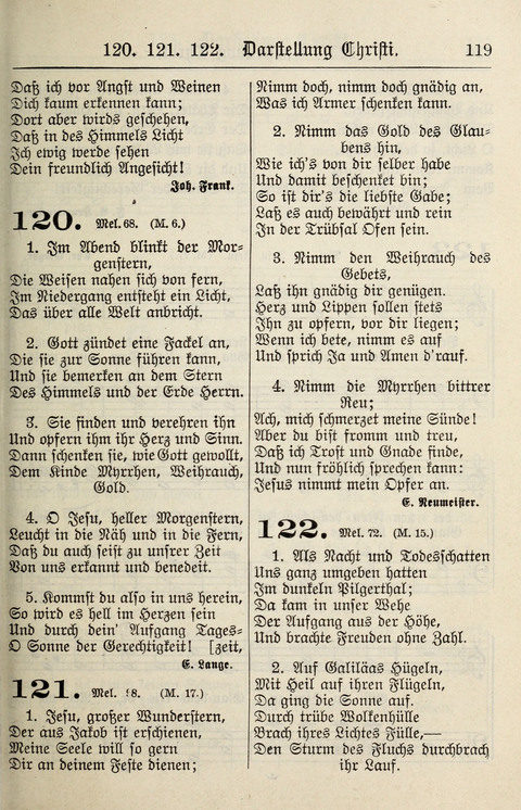 Gesangbuch für deutsche Gemeinden: enthaltend Psalmen und geistliche Lieder für öffentlichen und häuslichen Gottesdienst page 119