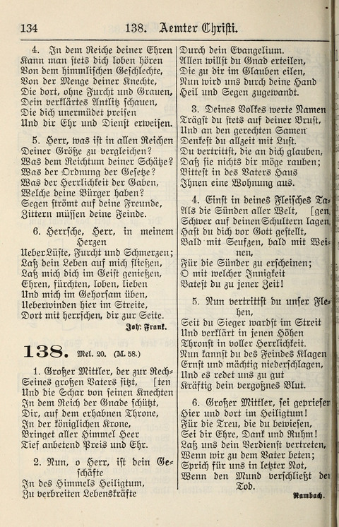 Gesangbuch für deutsche Gemeinden: enthaltend Psalmen und geistliche Lieder für öffentlichen und häuslichen Gottesdienst page 134