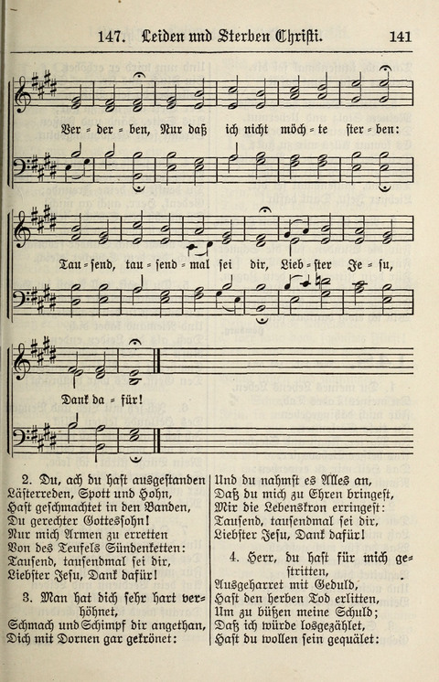 Gesangbuch für deutsche Gemeinden: enthaltend Psalmen und geistliche Lieder für öffentlichen und häuslichen Gottesdienst page 141