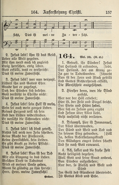 Gesangbuch für deutsche Gemeinden: enthaltend Psalmen und geistliche Lieder für öffentlichen und häuslichen Gottesdienst page 157