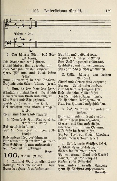 Gesangbuch für deutsche Gemeinden: enthaltend Psalmen und geistliche Lieder für öffentlichen und häuslichen Gottesdienst page 159