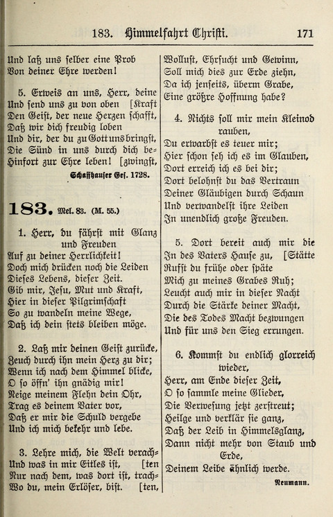 Gesangbuch für deutsche Gemeinden: enthaltend Psalmen und geistliche Lieder für öffentlichen und häuslichen Gottesdienst page 171