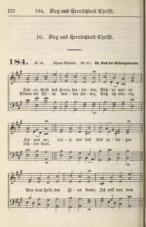 Gesangbuch für deutsche Gemeinden: enthaltend Psalmen und geistliche Lieder für öffentlichen und häuslichen Gottesdienst page 172