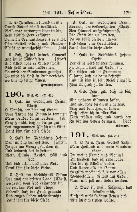 Gesangbuch für deutsche Gemeinden: enthaltend Psalmen und geistliche Lieder für öffentlichen und häuslichen Gottesdienst page 179