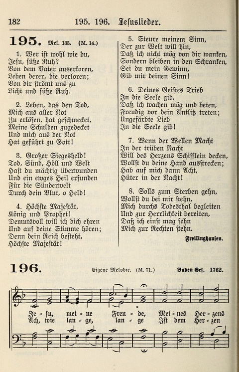 Gesangbuch für deutsche Gemeinden: enthaltend Psalmen und geistliche Lieder für öffentlichen und häuslichen Gottesdienst page 182