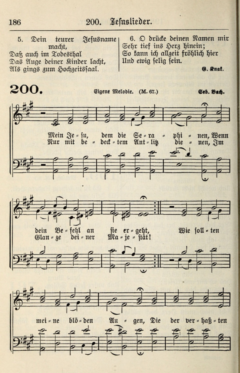 Gesangbuch für deutsche Gemeinden: enthaltend Psalmen und geistliche Lieder für öffentlichen und häuslichen Gottesdienst page 186