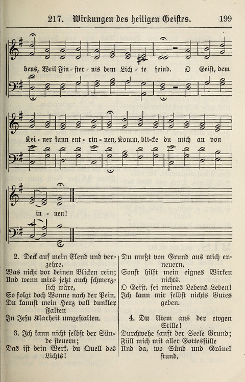 Gesangbuch für deutsche Gemeinden: enthaltend Psalmen und geistliche Lieder für öffentlichen und häuslichen Gottesdienst page 199