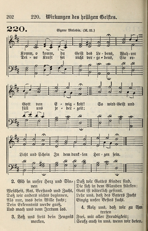 Gesangbuch für deutsche Gemeinden: enthaltend Psalmen und geistliche Lieder für öffentlichen und häuslichen Gottesdienst page 202