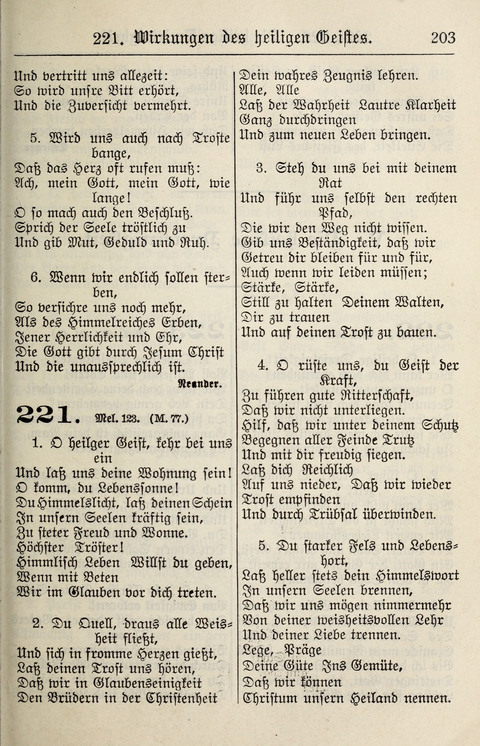 Gesangbuch für deutsche Gemeinden: enthaltend Psalmen und geistliche Lieder für öffentlichen und häuslichen Gottesdienst page 203