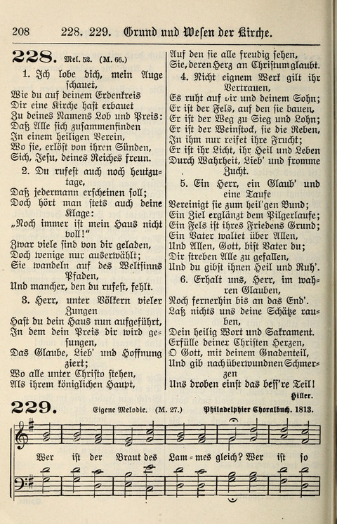 Gesangbuch für deutsche Gemeinden: enthaltend Psalmen und geistliche Lieder für öffentlichen und häuslichen Gottesdienst page 208