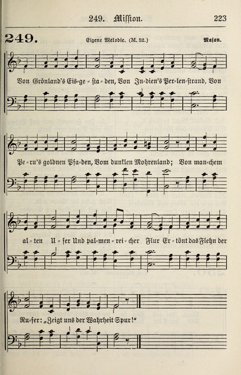 Gesangbuch für deutsche Gemeinden: enthaltend Psalmen und geistliche Lieder für öffentlichen und häuslichen Gottesdienst page 223