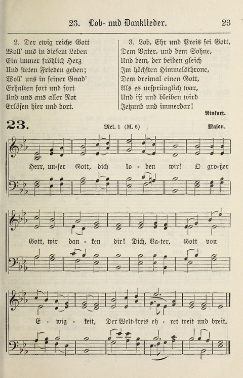 Gesangbuch für deutsche Gemeinden: enthaltend Psalmen und geistliche Lieder für öffentlichen und häuslichen Gottesdienst page 23