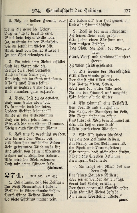 Gesangbuch für deutsche Gemeinden: enthaltend Psalmen und geistliche Lieder für öffentlichen und häuslichen Gottesdienst page 237