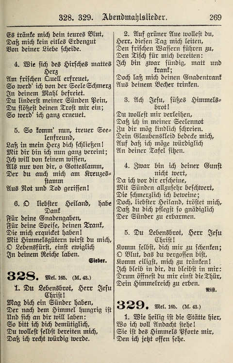 Gesangbuch für deutsche Gemeinden: enthaltend Psalmen und geistliche Lieder für öffentlichen und häuslichen Gottesdienst page 269