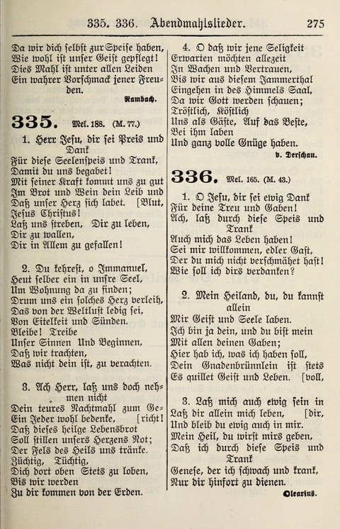 Gesangbuch für deutsche Gemeinden: enthaltend Psalmen und geistliche Lieder für öffentlichen und häuslichen Gottesdienst page 275