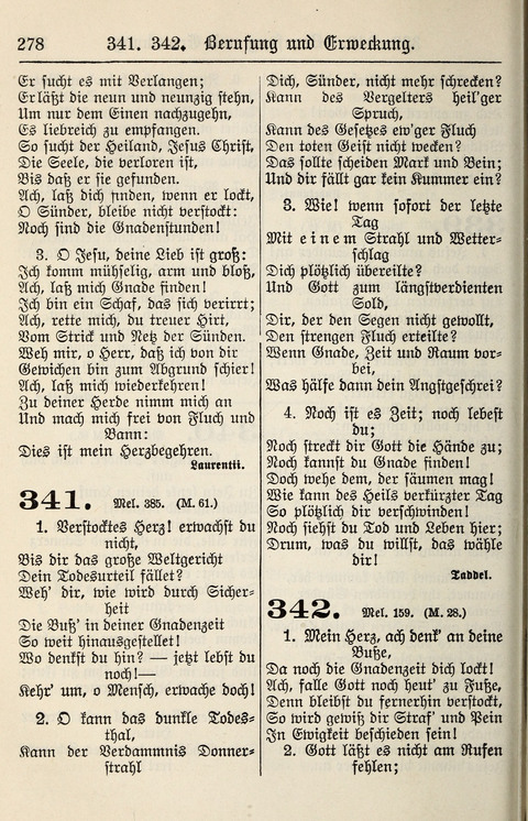 Gesangbuch für deutsche Gemeinden: enthaltend Psalmen und geistliche Lieder für öffentlichen und häuslichen Gottesdienst page 278