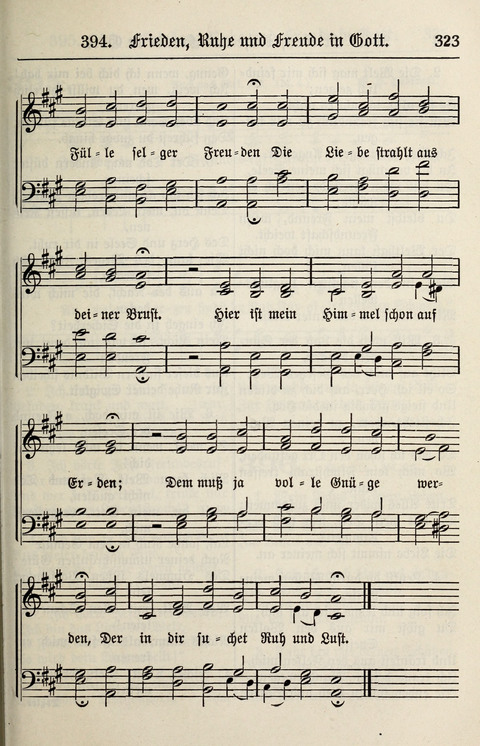 Gesangbuch für deutsche Gemeinden: enthaltend Psalmen und geistliche Lieder für öffentlichen und häuslichen Gottesdienst page 323