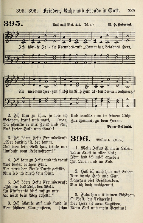 Gesangbuch für deutsche Gemeinden: enthaltend Psalmen und geistliche Lieder für öffentlichen und häuslichen Gottesdienst page 325