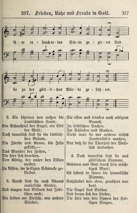 Gesangbuch für deutsche Gemeinden: enthaltend Psalmen und geistliche Lieder für öffentlichen und häuslichen Gottesdienst page 327