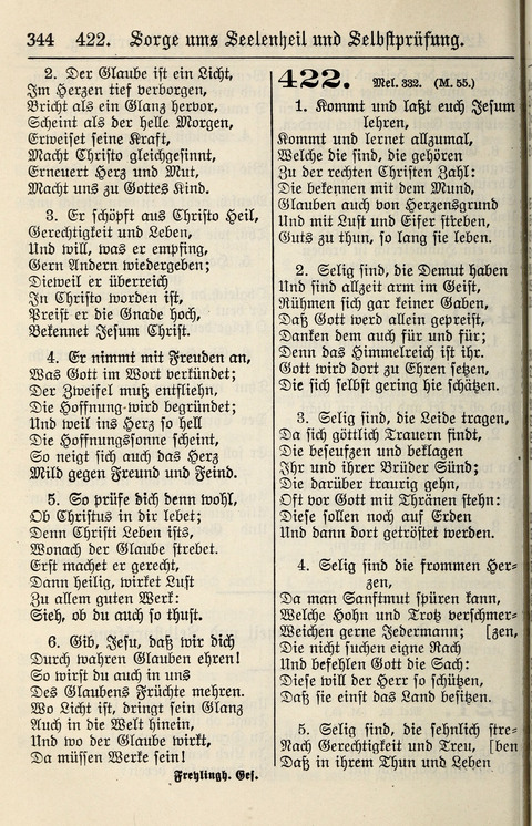 Gesangbuch für deutsche Gemeinden: enthaltend Psalmen und geistliche Lieder für öffentlichen und häuslichen Gottesdienst page 344