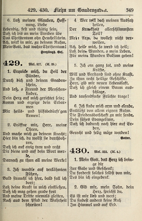 Gesangbuch für deutsche Gemeinden: enthaltend Psalmen und geistliche Lieder für öffentlichen und häuslichen Gottesdienst page 349