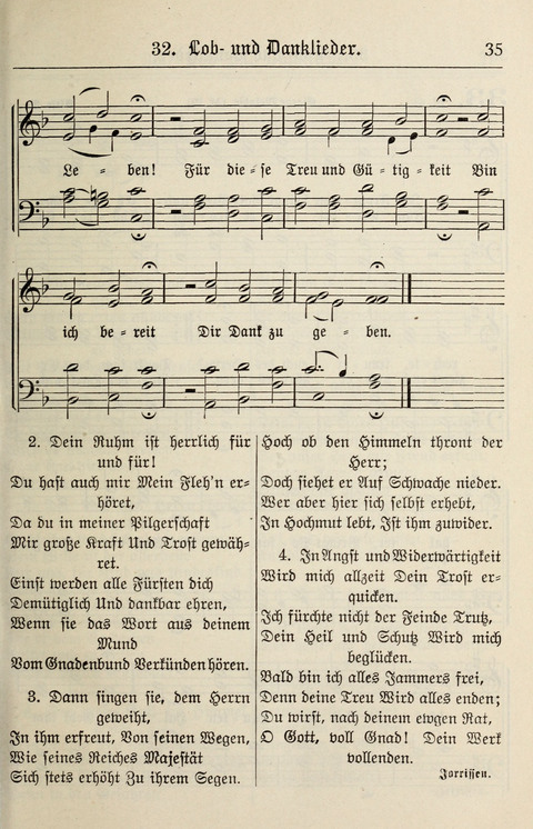 Gesangbuch für deutsche Gemeinden: enthaltend Psalmen und geistliche Lieder für öffentlichen und häuslichen Gottesdienst page 35