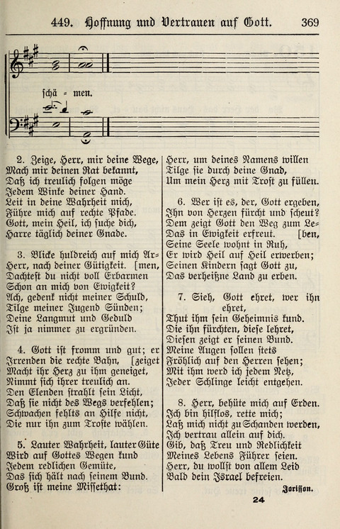 Gesangbuch für deutsche Gemeinden: enthaltend Psalmen und geistliche Lieder für öffentlichen und häuslichen Gottesdienst page 369