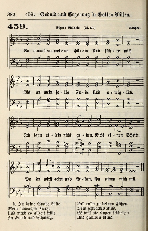 Gesangbuch für deutsche Gemeinden: enthaltend Psalmen und geistliche Lieder für öffentlichen und häuslichen Gottesdienst page 380