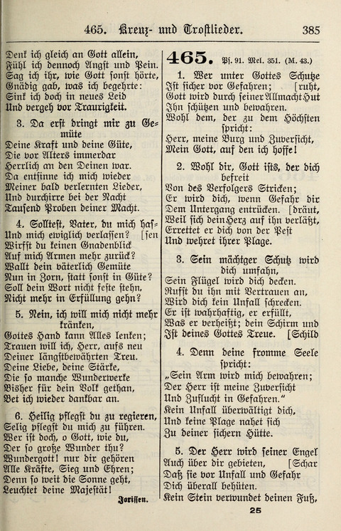 Gesangbuch für deutsche Gemeinden: enthaltend Psalmen und geistliche Lieder für öffentlichen und häuslichen Gottesdienst page 385