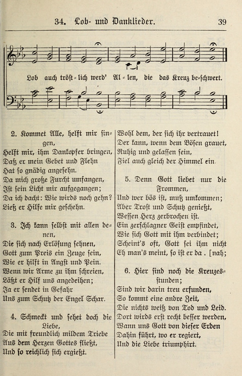 Gesangbuch für deutsche Gemeinden: enthaltend Psalmen und geistliche Lieder für öffentlichen und häuslichen Gottesdienst page 39