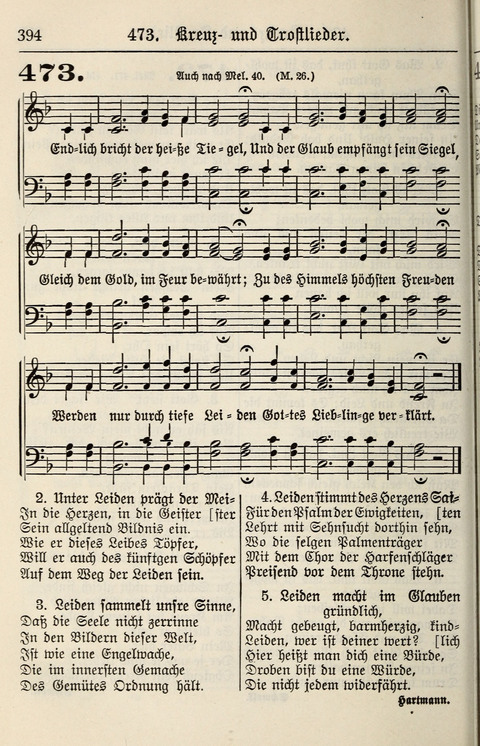 Gesangbuch für deutsche Gemeinden: enthaltend Psalmen und geistliche Lieder für öffentlichen und häuslichen Gottesdienst page 394